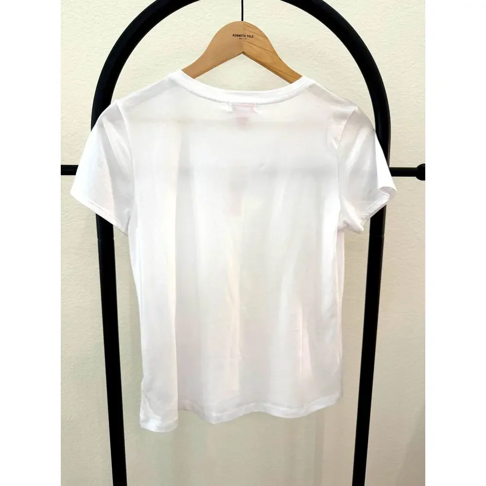 Sundry NEW Cotton Blend White T-Shirt, Small - Picture 2 of 6